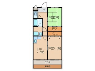 グローリアス松山の物件間取画像